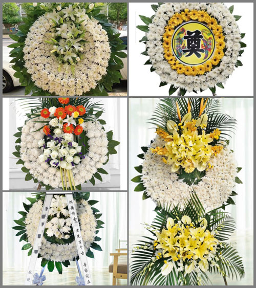 湖北荆门市京山县坪坝镇程畈村花圈速递